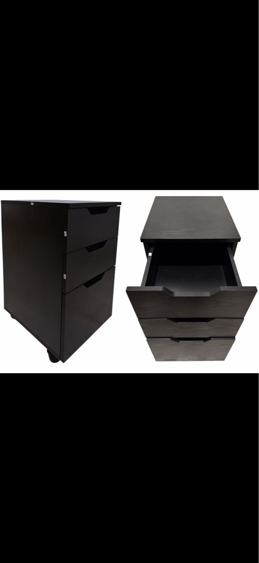 OBOποΈπROLLING FILE CABINET PEDESTAL STORAGE FILING DRAWER UNIT