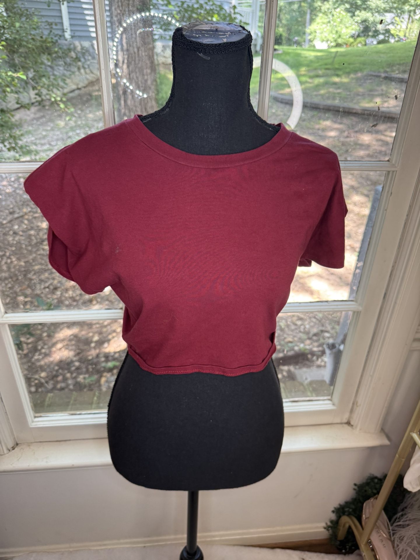 Fashion Nova Crop Top Padded Shoulders Size Medium