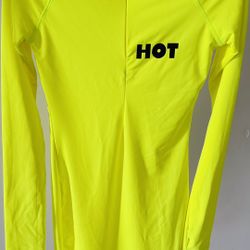 Acid Green Yellow Dress Long Sleeve Swimsuit Material