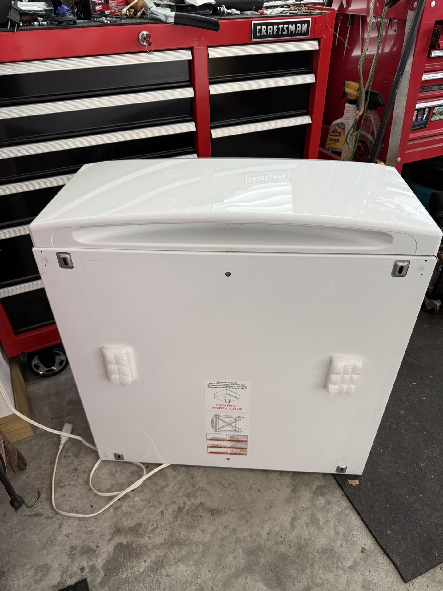 Was attached to washer, but never used. Model #SBSD137, #SBSD227 Smoke Free / Pet Free Home