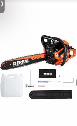 DEREAL 6220G 62cc 20in Gas Powered Chainsaw with Accessories