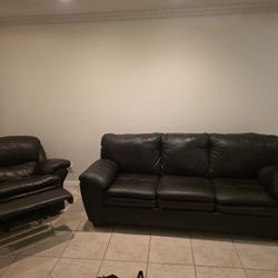 Leather Couches Set