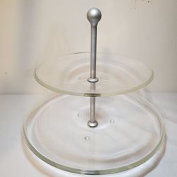 Glass Dessert/trinket Stand
