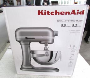 KitchenAid 5.5 Quart Bowl Lift Stand Mixer Kitchen - Silver Grey