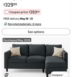 Brand new still in box couch w/foot rest