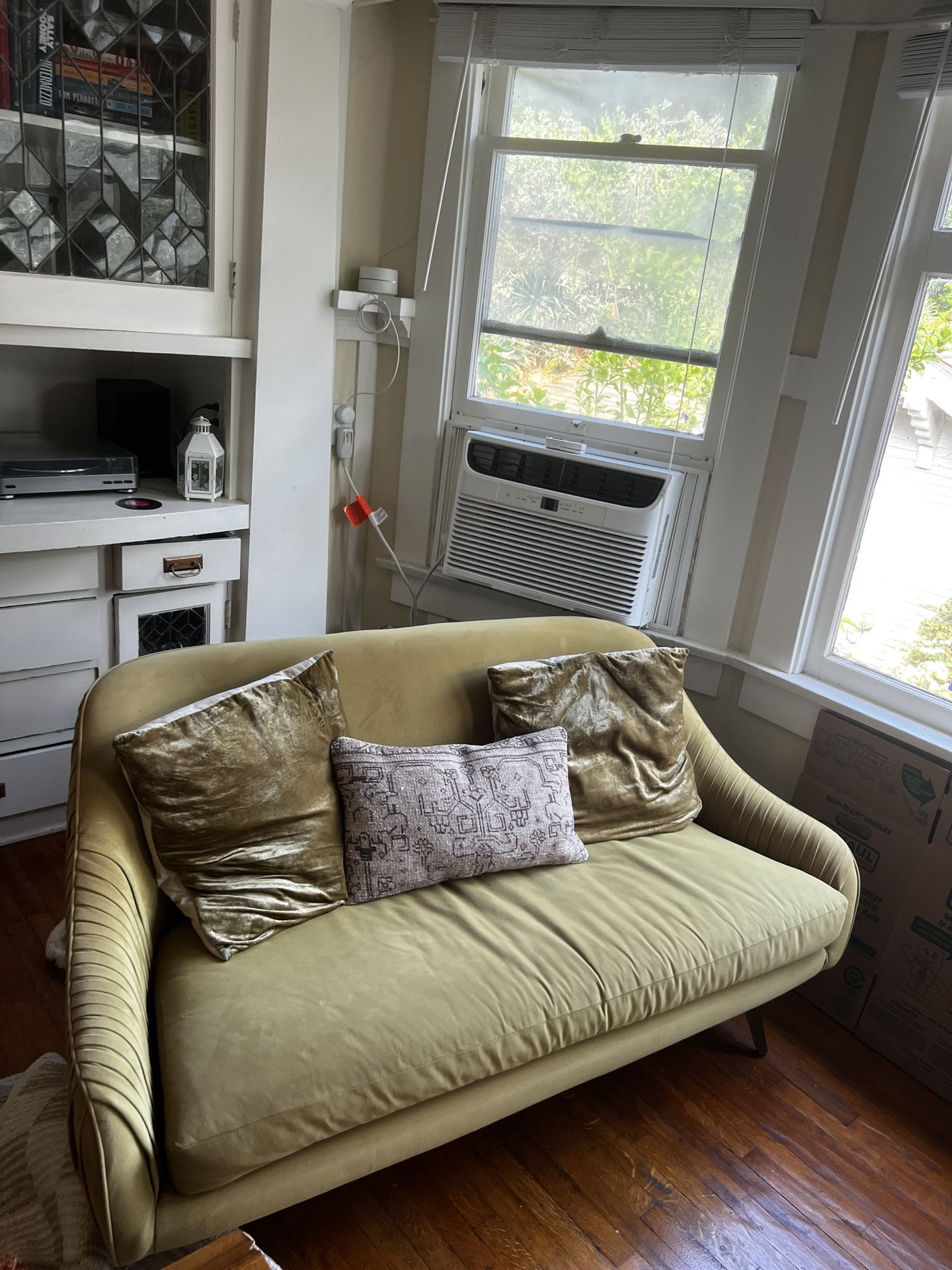 Velvet Loveseat Couch - West Elm 