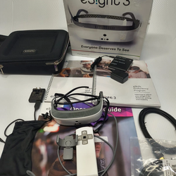 Esight Series 3 Low Vision Magnifier Glasses w/ Manuals and Packaging