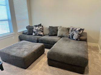 Sectional couch and ottoman
