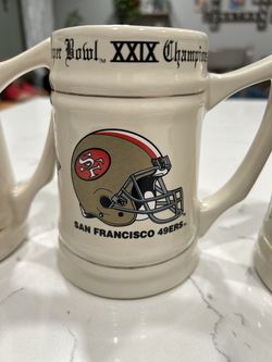 Vintage San Francisco beer mugs.