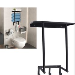 All New Towel Rack Sturdy Iron Wall Mounted Towel Shelf With 3 Hooks