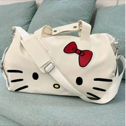 Hello Kitty Duffle Bag White