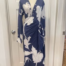 Navy Floral Dress