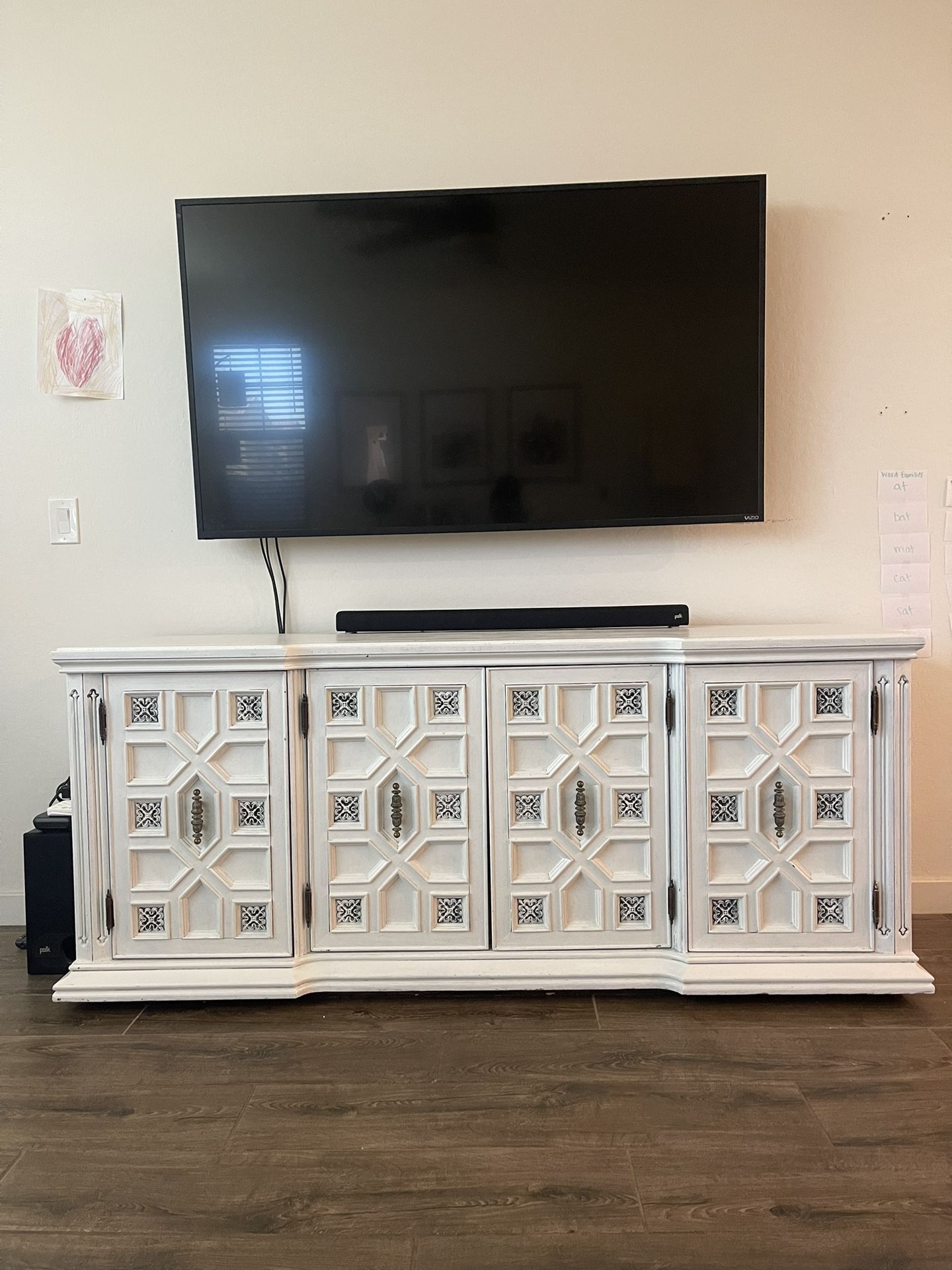 Vintage Wood Credenza Buffet Sideboard