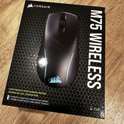 Corsair M75 Wireless RGB Lightweight FPS Gaming Mouse – 26,000 DPI – Swappable Side Buttons – iCUE Compatible – PC – Black