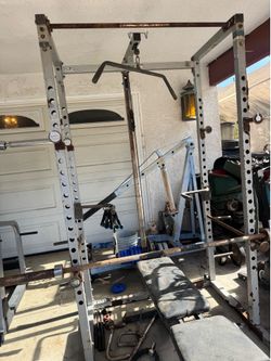 VALOR BD-7 COMPACT 2X2 POWER RACK W/ LAT PULL STATION