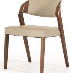 Was $3000 For 6 Modrest arlo in Eco-Leather Walnut Dining Chairs