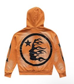 Hellstar Jacket Orange Acid Wash