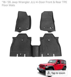 All Weather floor mats for Jeep wrangler JL