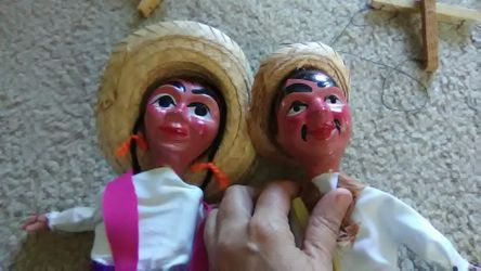 Set of 2 Mexican marionettes