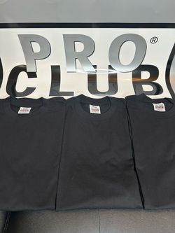 Pro Club 3PC Black T-Shirts-2XL