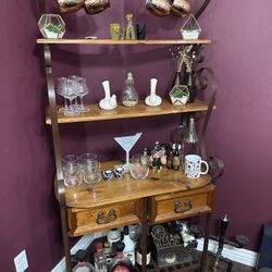 Antique Display / Cabinet / Coffee Bar/ Bar
