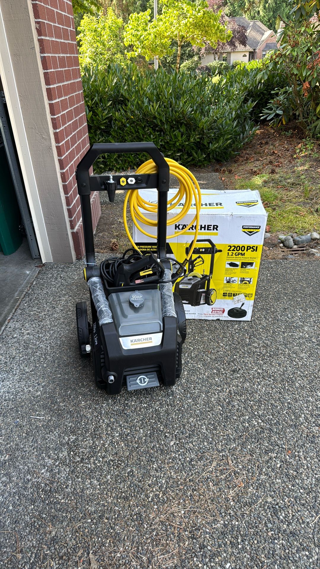 Karcher 2200 PSI 1.2 GPM Electric Power Pressure Washer with Turbo, 15-Degree, 40-Degree and Soap Nozzles