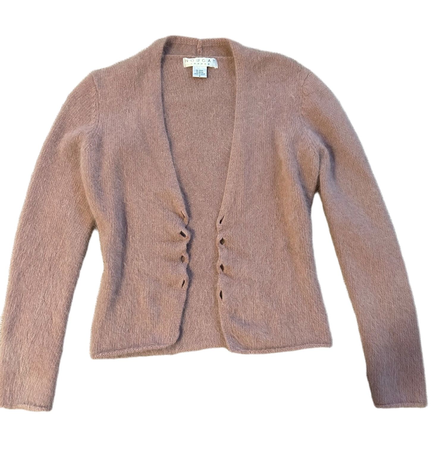 Pink Blouse Cardigan With Lace