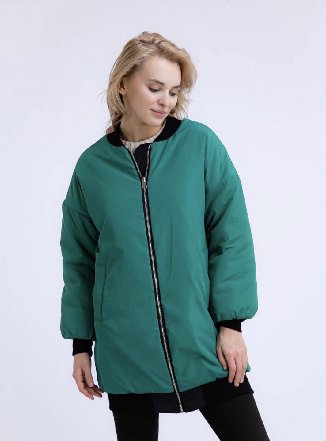 Green Double Sided Women’s Bomber/Jacket