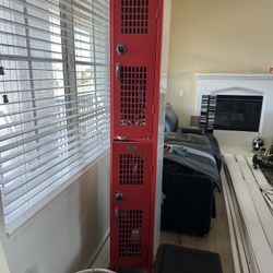 2 door Red Metal Locker 