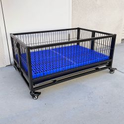 New In Box $100 Dog Whelping Cage 41” Kennel w/ Plastic Tray and Floor Grid 41x29x15” inches