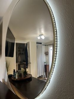 CB2 48” Brass Round Mirror