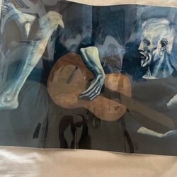 Van Gogh Skeleton Art Print Poster (front and back)