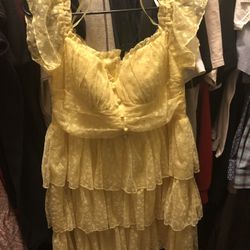 Yellow Mini Dress