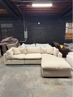 modular beige cloud couch
