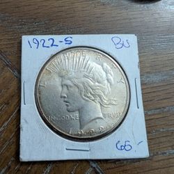 1922s High Grade Silver Peace Dollar Coin