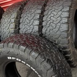 4 use tires Lt265 75r16 bf Goodrich k02 good tread on  $320.00 all 4