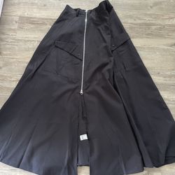 Black Mid-length High Waisted Skirt 