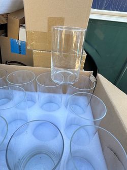 Cylinder vases 6” x 3.25 “