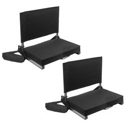 Cascade Mountain Tech Padded Stadium Seat 2-Pack – Foldable Chair with Back Support