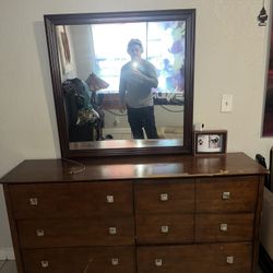 Dresser with mirror