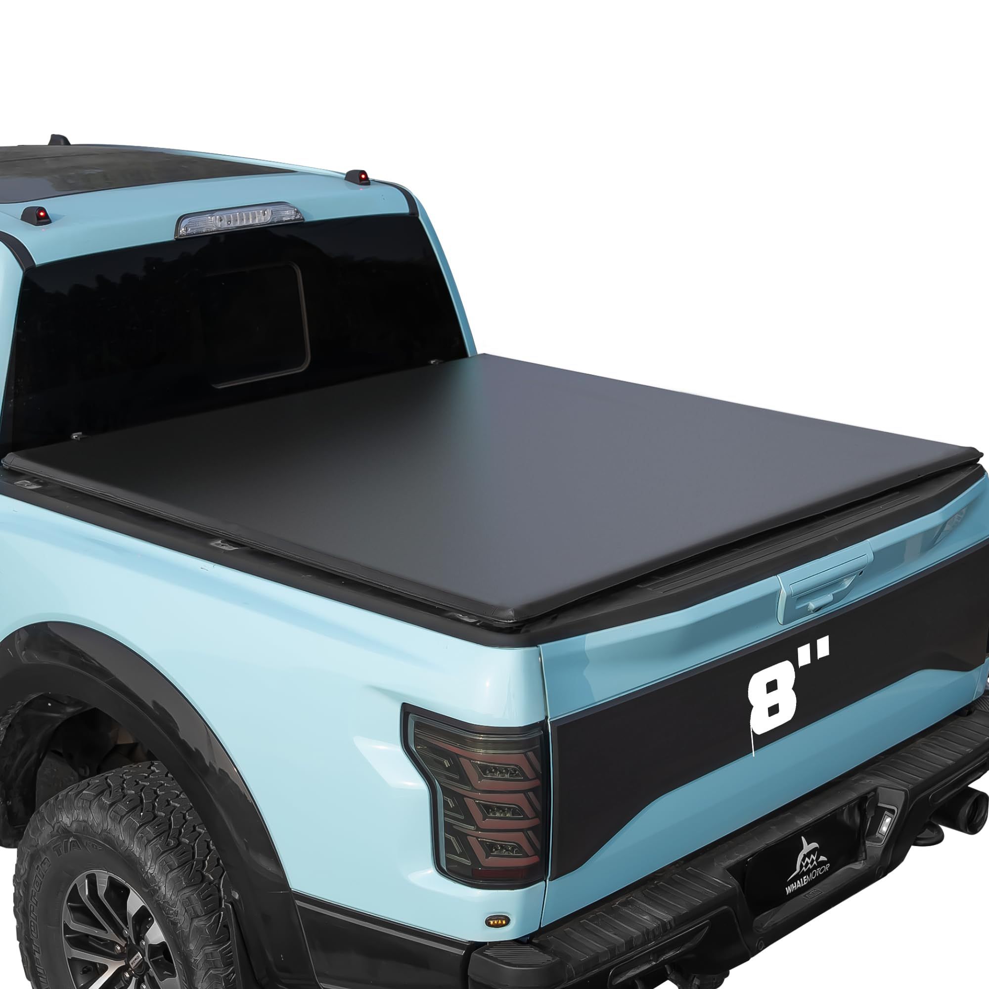 Truck Bed Tonneau Cover Compatible With Ford F150 F-150 2015-2025 8.2 Ft Long Box, Soft Roll Up Style