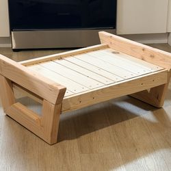 Elevated Dog Bed Stand (26x19x9) – Solid Wood, Handmade