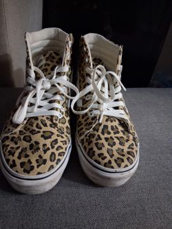 Vans High-Top Leopard Print Sneakers