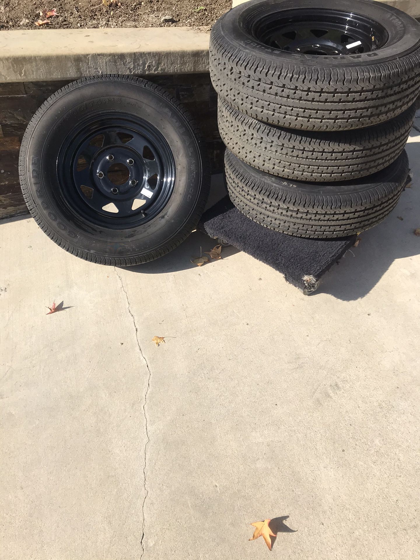 New trailer wheels and tires