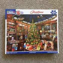 Jigsaw Puzzle CHRISTMAS White Mountain NO MISSING PIECES 