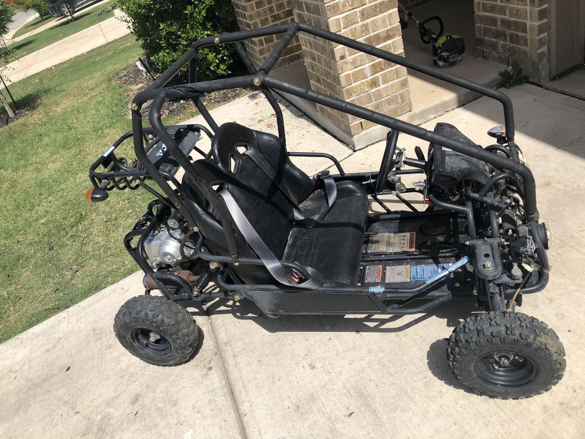 Kids 110cc go kart has reverse