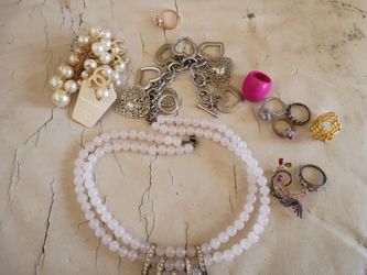 Necklace charm bracelet ringgs