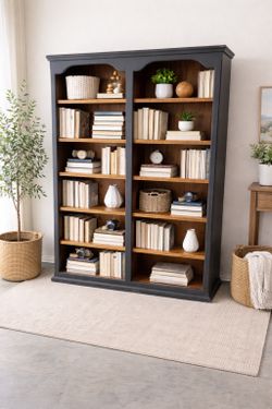 Vintage Modern Oak Bookshelf / Display Cabinet