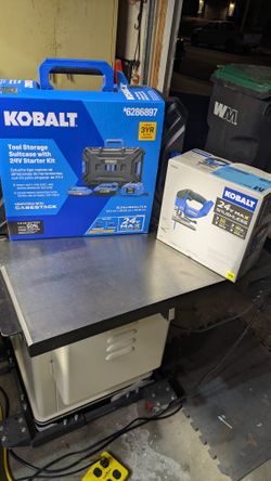 Kobalt cordless brushless jigsaw with battery and case