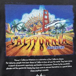 Vintage Rare Disneyland Resort California Adventure Black Crewneck Size XL